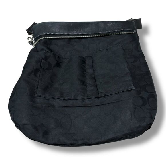 Coach Soho Black Leather Hobo Crossbody Shoulder Bag 1415 Fringe Tassel Purse - Picture 11 of 11